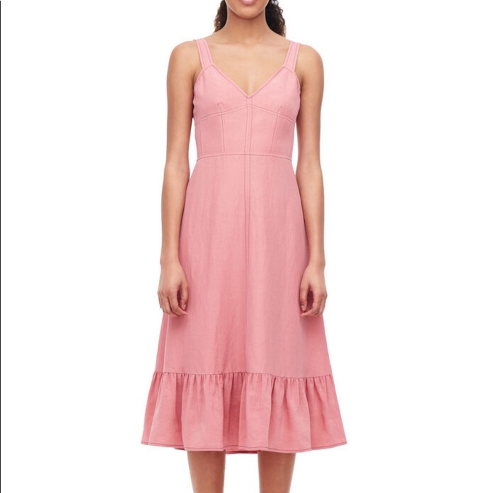 REBECCA TAYLOR Slub Linen Slip Dress